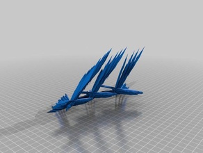 Taste Links Flügel-Skulptur 3d drucken 3d print model - Mito3D