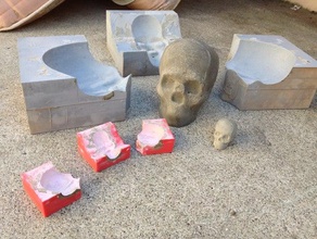 lisa skull 3 part mold sculptures 3d print model - Mito3D