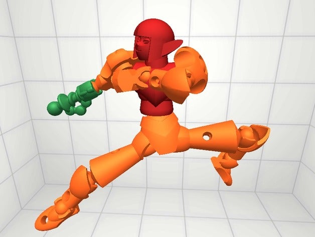 samus aran de metroid modio reto los juguetes juegos modiochallenge 3D print model - Mito3D