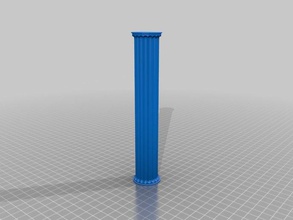 einfache kannelierte Säule Gebäude Strukturen 3d print model - Mito3D