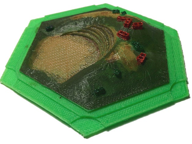 les colons de catan brique tuile remix jouet jeu accessoires terrain 3D print model - Mito3D