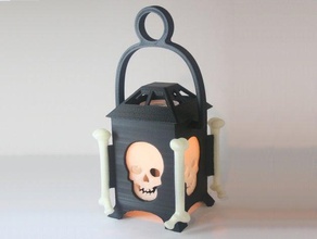led skull lantern other halloween 3d print model - Mito3D