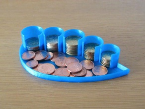 soporte de moneda organización las monedas el dólar euro suizos dinero organizador suiza 3d print model - Mito3D