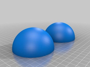 my customized sphere halves models 3d print model - Mito3D