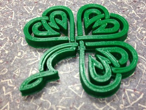 celtic clover art 3d print model - Mito3D
