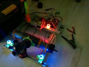 luzes piscando diy rolamento motor dc luz de piscamento engrenagem diodo emissor 3d print model - Mito3D