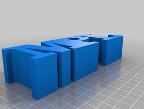 meine individuelle 3-Buchstaben-Reihe kundengebundene 3d print model - Mito3D