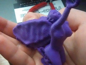 nude female fairy hängenden Charme Ohrringe 6g Kunst Ohrring fee weiblich hängen Halskette nackt Bio 3d print model - Mito3D