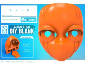 quin g2 head style diy blank face - 3dkitbashcom toys & games 3dk 3dkitbash bjd charm doll fast print nosupport quincy 3d print model - Mito3D