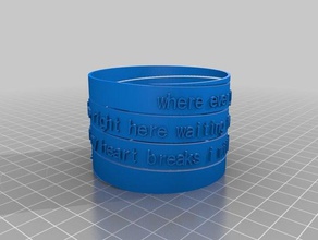 my customized spiral poem bracelet art 3d print model - Mito3D