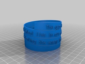 my customized spiral poem bracelet sun tsu art 3d print model - Mito3D