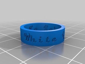 meu personalizados anel - robyn coelho branco anéis personalizado 3d print model - Mito3D