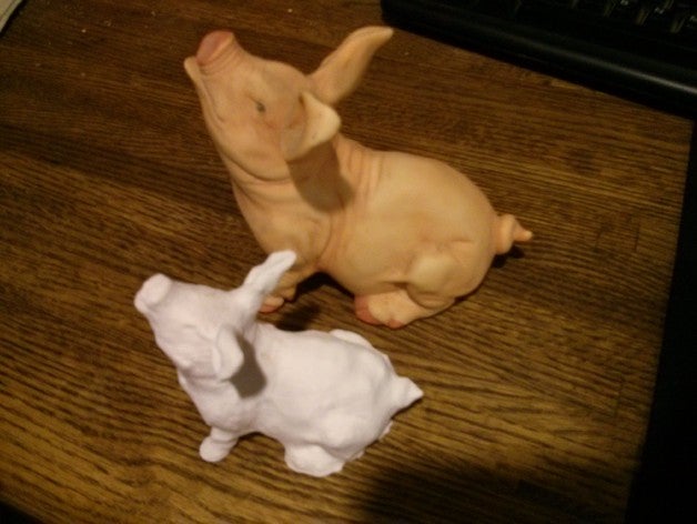 3d piggy taranmış hayvanlar 3D print model - Mito3D