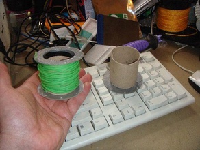 mini toilet roll filament spool using 175mm samples 3d printer accessories sample 3d print model - Mito3D