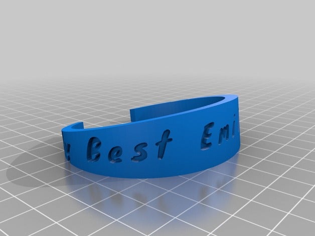 il mio migliore emily 2014 piccolo bracciali su misura 3D print model - Mito3D