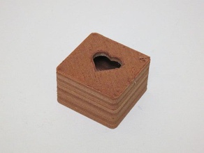 innamorati di dialogo i contenitori 3d scatola regalo laywoo-d3 laywood matterhackers rosa san valentino 3d print model - Mito3D