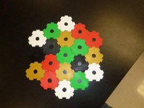 enclavamiento de hexágonos agujeros modular diy juego mesa juegos cyvasse hexágono bolsillo tácticas los colonos catan 3d print model - Mito3D