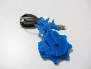 Genf-Mechanismus Schlüsselbund Schlüsselanhänger Genf Schlüssel keychain - Mechanismus arbeiten 3d print model - Mito3D