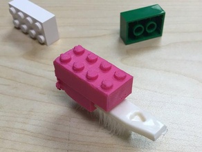 bristlebot lego topper partes 3d print model - Mito3D