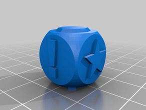 symbol dye 3d printing dice 3d print model - Mito3D