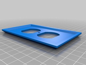 wally - simple enchufe doble placa de los hogares personalizado 3d print model - Mito3D