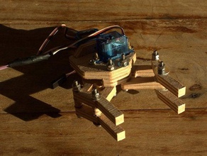 mini servo gripper routerized other hand robot robotics wood arm cnc 3d print model - Mito3D