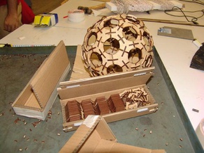 esfera 21 - matemática icosaedr lasercut 3d print model - Mito3D