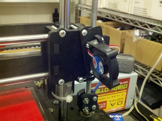 printrbot plus pivoting fan mount 3d printer accessories cooling 3D print model - Mito3D