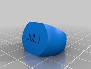 my customized inscription ring juli y marijose rings 3d print model - Mito3D