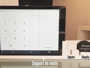 support ipad air shopify carré de la tablette l'air le stand soutien 3d print model - Mito3D