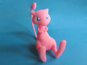 mew - pièces imprimées jouets & accessoires de jeux high poly lowpoly rose pokemon 3d print model - Mito3D