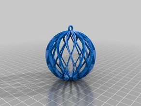 meine angepasste Spirale Kugel ornament - customizer aktiviert Dekor Weihnachten Weihnachts-Dekoration kundengebundene 3d print model - Mito3D