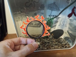 flaming poisson cerceau les animaux de compagnie 3d print model - Mito3D