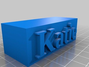 katie block 3d print model - Mito3D