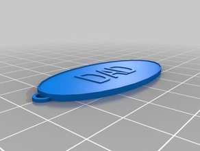 oval keychain dad-2 keychains customized 3d print model - Mito3D