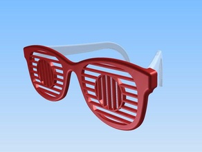 deklanşör güneş gözlüğü Daire gözlük 3dprinting 3d baskı kulaklık çerçeve Merhaba hipster plastik kepenkleri shuttershades shuttersunglasses umake umakeprinting 3d print model - Mito3D