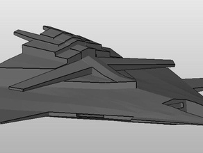 harrower-class dreadnought vehicles scifi spaceship star wars swtor 3d print model - Mito3D