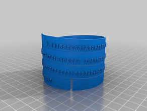pi pulsera art personalizado 3d print model - Mito3D