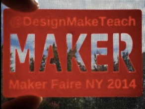 maker faire ny 2014 - gabarit carte de visite L'impression 3d designmaketeach makerfaire 3d print model - Mito3D