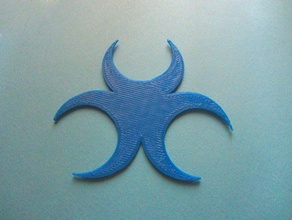 zora symbol - printed parts 2d art blue zelda 3d print model - Mito3D