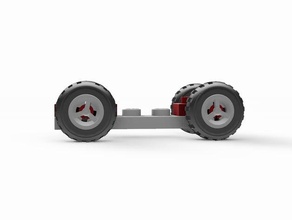 2x1 eixo de veículos 3 stud universal toda tijolo sistema brinquedos construção 3d print model - Mito3D
