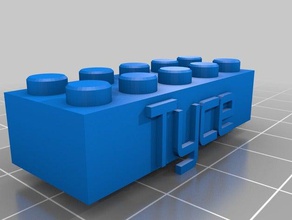 mon personnalisés en blocs lego collier trousseau tyce jouets de construction personnalisé 3d print model - Mito3D