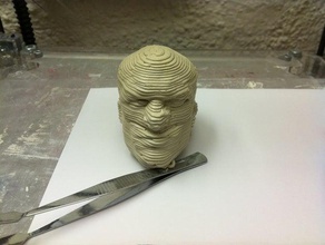 serious head other 3d ceramics clay experiment man 3d print model - Mito3D
