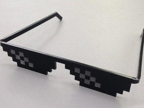 deal glasses laser lasercut meme wearable 3d print model - Mito3D