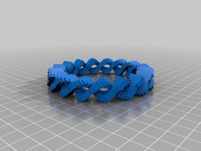 blocky ring math art customized 3d print model - Mito3D
