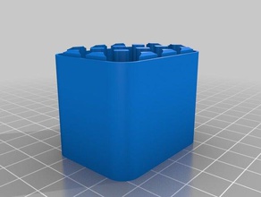 Confezione da 12 aaa - basso i contenitori su misura 3d print model - Mito3D
