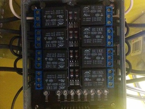 yuvarlak kasa 8 kanal röle modülü genişletme kartı elektronik Yönetim Kurulu durumda customizer sekiz 3d print model - Mito3D
