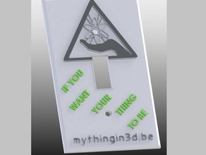 mein Ding 3d-Schalter-Abdeckung Schilder & logos 3d lightswitch mything Sache 3d print model - Mito3D