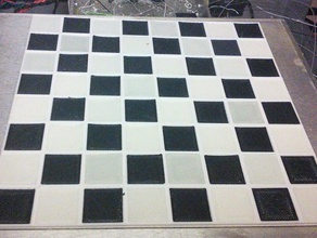 ebony ivory customizable chess board 3d print model - Mito3D