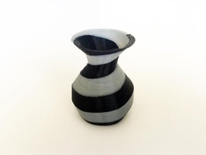 2 colore spirale vaso 1 3d print model - Mito3D